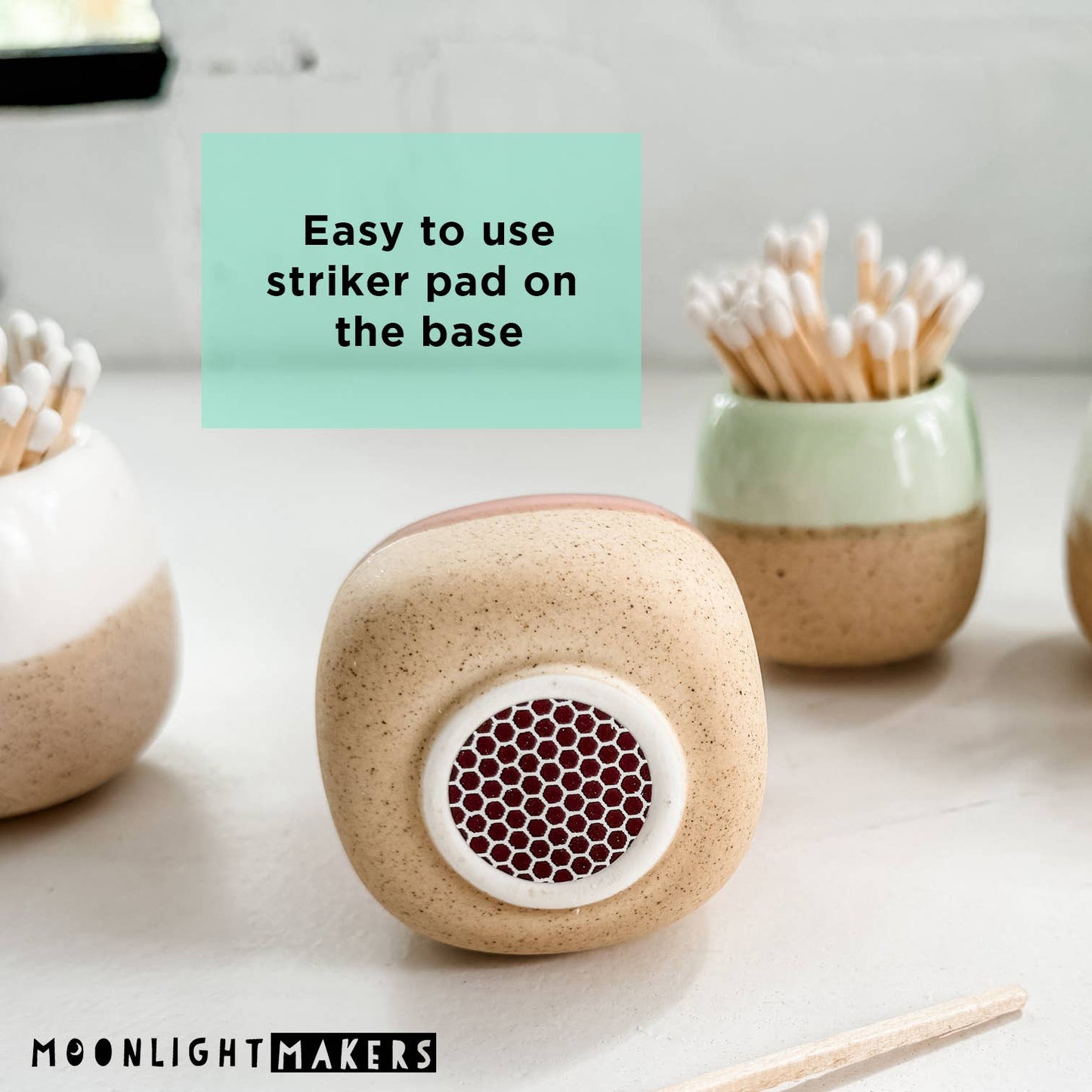 Ceramic Match Holders Set