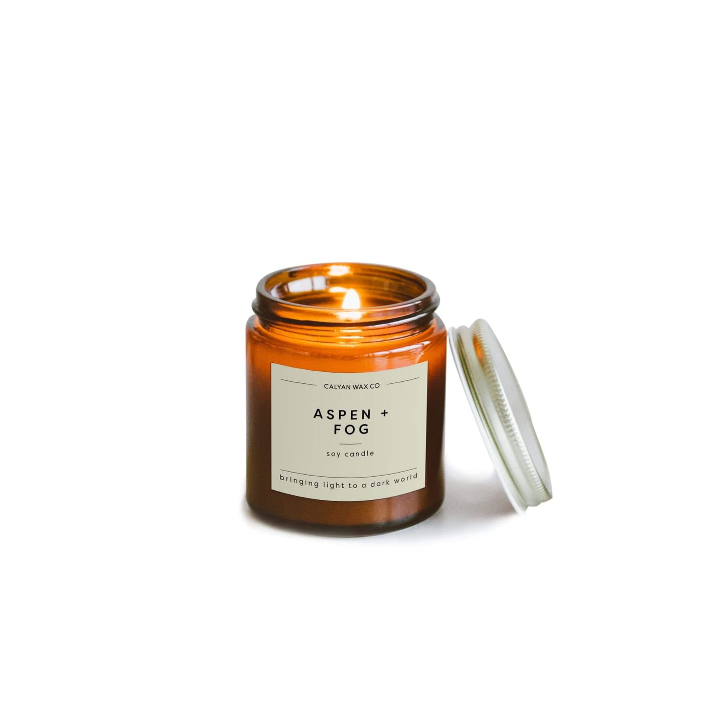 Aspen + Fog - Mini Amber Jar Soy Candle