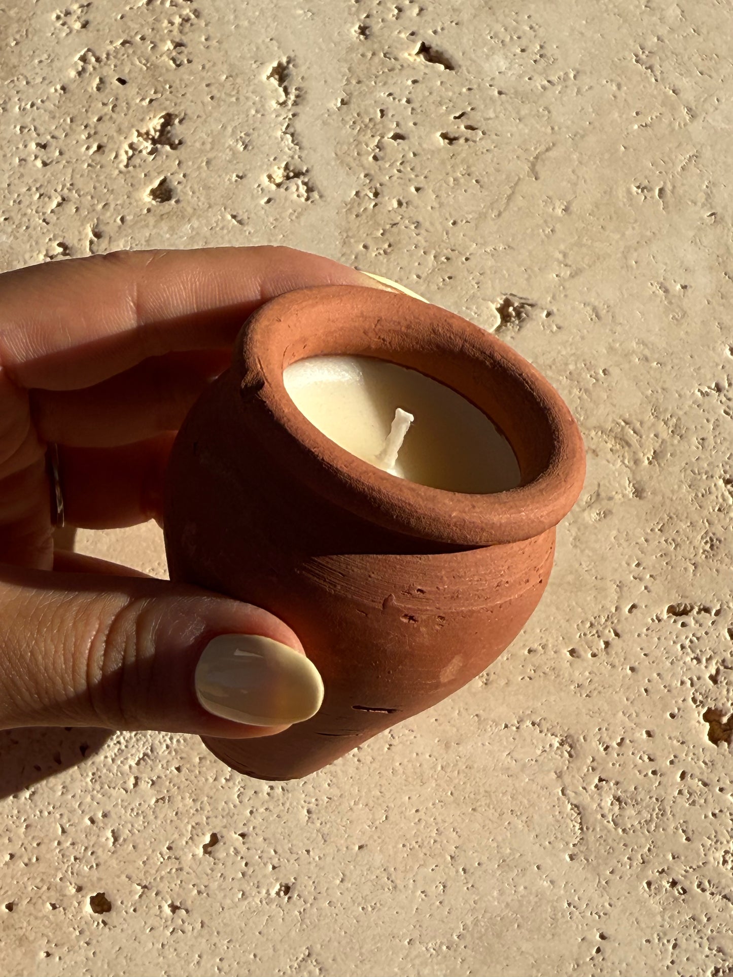 Handmade Terracotta Mini Vase Candle