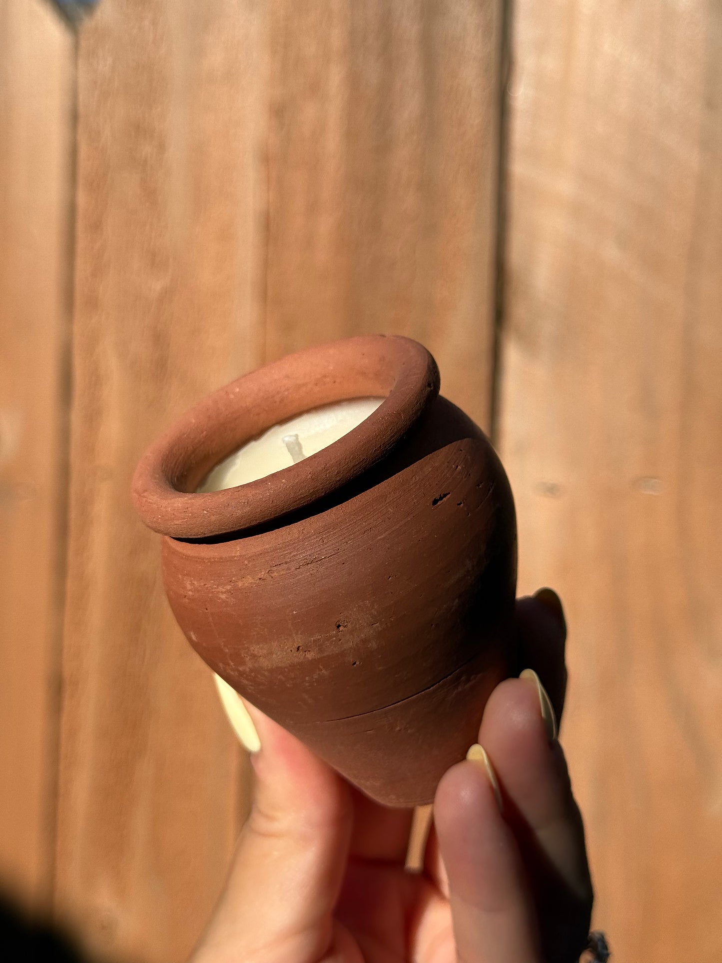 Handmade Terracotta Mini Vase Candle